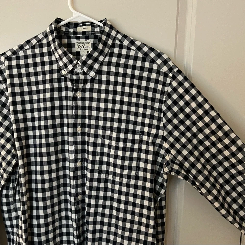 J. Crew mens long sleeve plaid button up shirt | size large - Picture 6 of 10